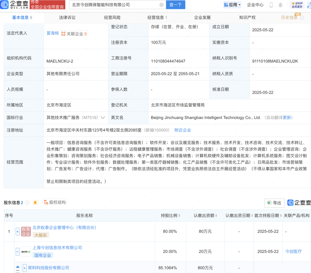 榮科科技再布局 成立智能科技新公司，加碼計算機軟硬件零售賽道